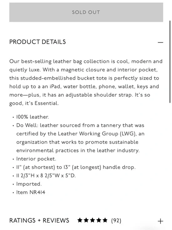 Madewell Medium Essential Bucket Tote - Picture 5 of 10